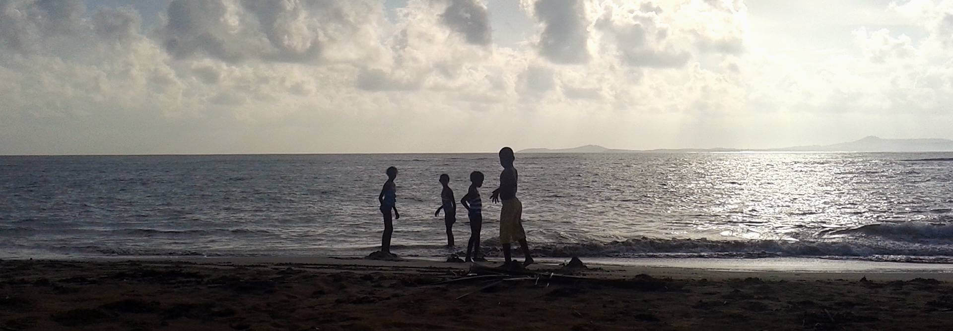 Young people on a beach