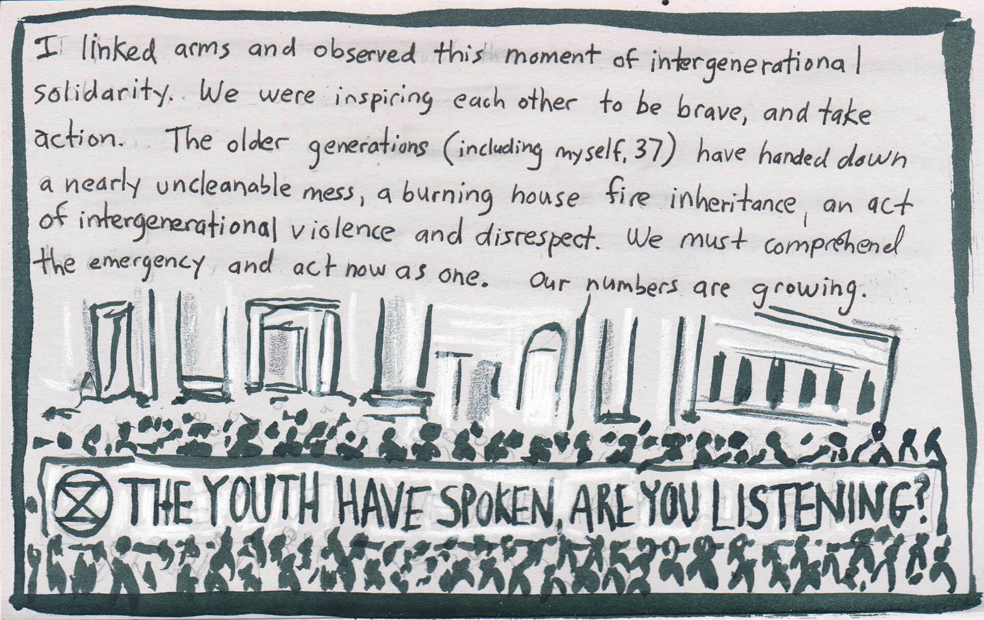 Youth Climate Strike, illustration by Noah Mayers